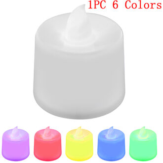Led Kaars Lichten Thee Lichten Elektrische Kaars Lamp Nightlights Thuis Kaarsen Voor Kerst Bruiloft Decoratie Verlichting 1 Pc kleurrijk