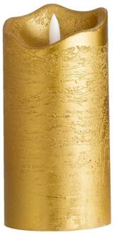 LED Kaars Rustiek - Goud - 15xØ7,6 Cm - Paraffine - Goudkleurig