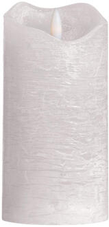 LED Kaars Rustiek - Licht - 15xØ7,6 Cm - Paraffine - Grijs