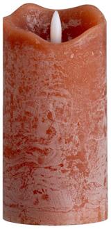 LED Kaars Rustiek - Terra - 15xØ7,6 Cm - Paraffine - Rood