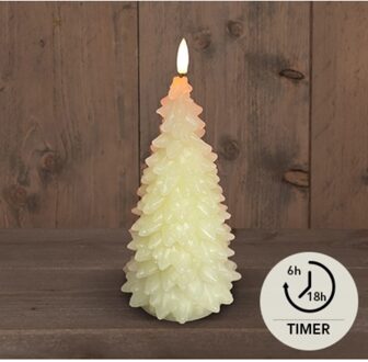 LED Kaars wax everlands kunstkerstboom ivoor 9,5x20cm crème