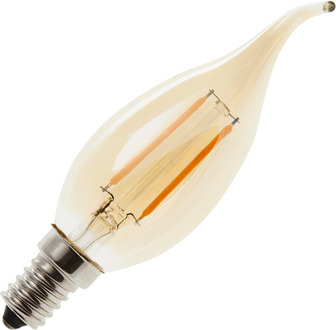 | LED Kaarslamp Tip | E14 | 2W (vervangt 20W) Goud