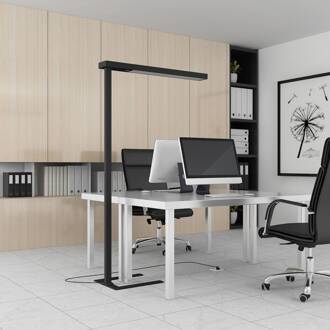 LED kantoor vloerlamp Susi, set van 2, zwart, sensor zwart (RAL 7021)