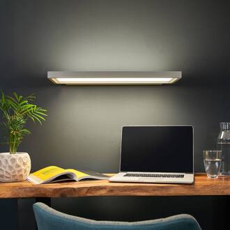 LED-kantoor-wandlamp Rick, grijs, universeel wit zilver, wit
