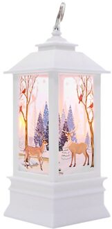 LED Kerst Kaars & Houder LED Theelichtjes Kooien Elanden Kerstman Printing Kandelaar Xmas Home Decoratie #