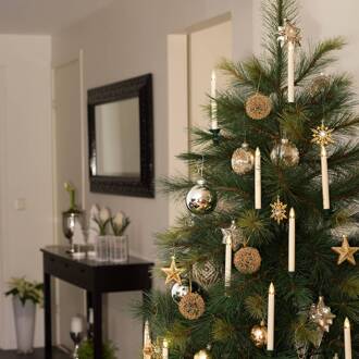 LED kerstboom kaarsen kabel. Uitbreidingsset 16 cm groen, wit