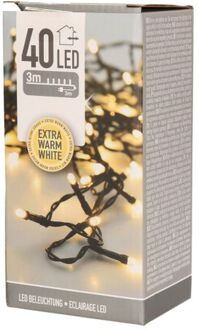 LED kerstverlichting extra warm wit 3 meter 40 lampjes - Kerstverlichting kerstboom