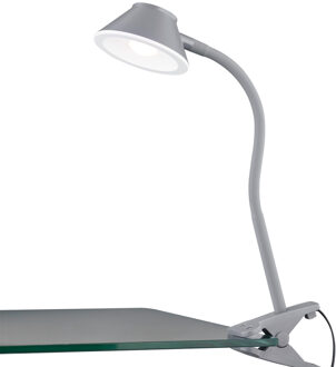 LED Klemlamp - Trion Berky - 3.5W - Warm Wit 3000K - Titaan - Kunststof Zilverkleurig