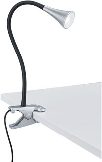 LED Klemlamp - Trion Vipa - 3W - Warm Wit 3000K - Glans Titaan - Kunststof Zilverkleurig