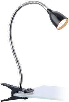 LED klemlamp Tulip, zwart