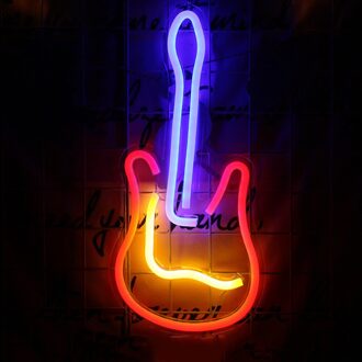 Led Kleurrijke Neon Sign Licht Popsicle Gitaar Neon Borden Hustle Bar Night Lamp Home Muur Light Party Wedding Decor Kids kamer Guitar