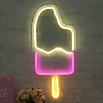 Led Kleurrijke Neon Sign Licht Popsicle Gitaar Neon Borden Hustle Bar Night Lamp Home Muur Light Party Wedding Decor Kids kamer