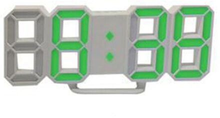Led Klok Alarm Digitale Klokken Muur Horloge 3D Woondecoratie Kantoor Tafel Bureauklok Nachtlampje Snooze Functie groen