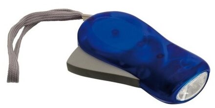 LED knijpkat blauw10,5 cm - Zaklampen