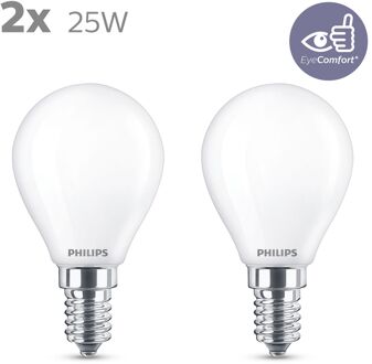 LED Kogellamp E14 Mat 25W Warm Wit Licht 2 stuks