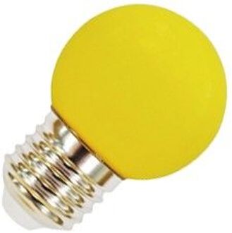 | LED Kogellamp Plastic | Grote fitting E27 | 1W Geel