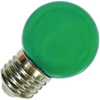 | LED Kogellamp Plastic | Grote fitting E27 | 1W Groen