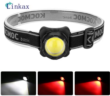 LED Koplamp USB Oplaadbare Koplamp COB Hoofd Licht met Ingebouwde Batterij Hoofd Lamp 3 modi Wit Rood Verlichting