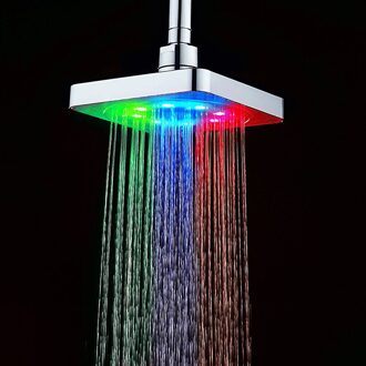 Led Koud & Warm Water Aangedreven 3 Kleuren Veranderen Met Temp Waterbesparende Regen Led Douchekop Zonder Douche-Arm