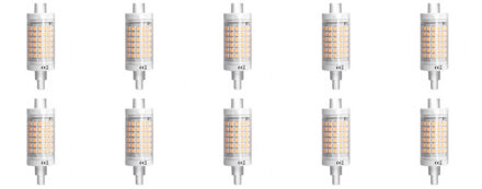 LED Lamp 10 Pack - Aigi - R7S Fitting - 7W - Helder/Koud Wit 6500K