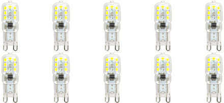 Led Lamp 10 Pack - Aigi Yvona - G9 Fitting - 2.5w - Helder/koud Wit 6500k - Mat Wit - Kunststof