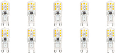 Led Lamp 10 Pack - Aigi Yvona - G9 Fitting - 2.5w - Warm Wit 3000k - Mat Wit - Kunststof