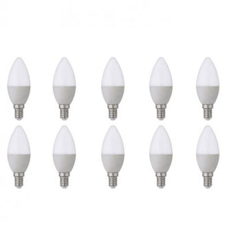 LED Lamp 10 Pack - E14 Fitting - 6W - Helder/Koud Wit 6400K