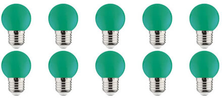 LED Lamp 10 Pack - Romba - Groen Gekleurd - E27 Fitting - 1W