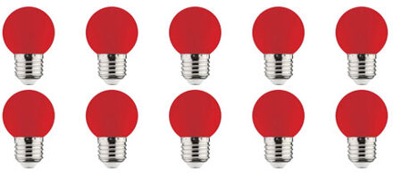 LED Lamp 10 Pack - Romba - Rood Gekleurd - E27 Fitting - 1W