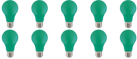 LED Lamp 10 Pack - Specta - Groen Gekleurd - E27 Fitting - 3W