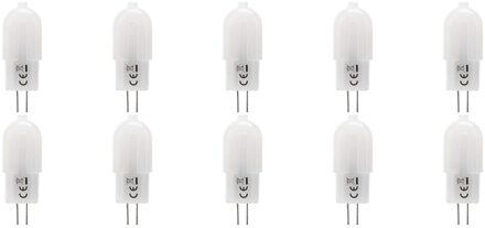 LED Lamp 10 Pack - Velvalux - G4 Fitting - Dimbaar - 2W - Helder/Koud Wit 6000K - Melkwit Vervangt 20W