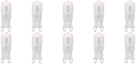 LED Lamp 10 Pack - Velvalux - G9 Fitting - Dimbaar - 3W - Helder/Koud Wit 6000K - Melkwit Vervangt 32W