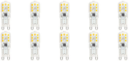 LED Lamp 10 Pack - Velvalux - G9 Fitting - Dimbaar - 3W - Helder/Koud Wit 6000K - Transparant Vervangt 32W