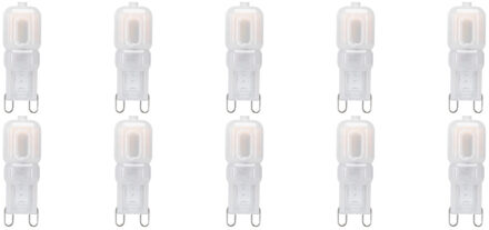 LED Lamp 10 Pack - Velvalux - G9 Fitting - Dimbaar - 3W - Warm Wit 3000K - Melkwit Vervangt 32W