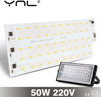 Led Lamp 50W Smart IC Floodlight SMD 2835 Chip 220V Outdoor Long Service Time DIY LED Bulb Lamp Flood Light Spotlight Lighting