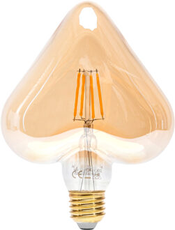 LED Lamp - Aigi Glow Heart - E27 Fitting - 4W - Warm Wit 1800K - Amber