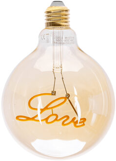 LED Lamp - Aigi Glow Love - E27 Fitting - 4W - Warm Wit 1800K - Amber