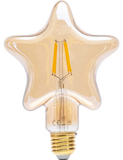 LED Lamp - Aigi Glow Star - E27 Fitting - 4W - Warm Wit 1800K - Amber