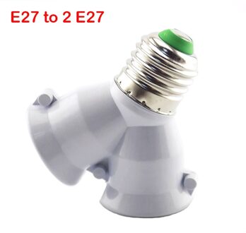 Led Lamp Base Conversie Lamp E27 E14 GU10 B22 Houder Converter Socket Adapter Vuurvast Materiaal Voor Lampen LightR1 E27 to 2 E27