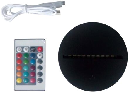 Led Lamp Bases Voor 3D Illusion Nachtlampje 7 Kleuren Touch Schakelaar Afstandsbediening Vervanging Base Voor 3D Tafel Bureau lampen