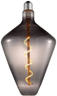 LED lamp, bolvormig, E27 4W, rookkleurig, Ø 15 cm, 1800K rookgrijs