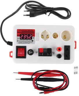 LED Lamp Bulb Light Voltage Power Quick Fast Tester for E27 B22 E14 Lamp Bulb Light Test Box with Sound Alarm EU plug