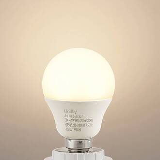 LED lamp, druppel, E14, 4,5W, opaal, 3000K