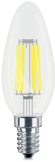 LED Lamp E14 Kaars Filament - Brinton - Helder 4W 470lm - 830 Warm Wit 3000K - C35 - CLR - Dimbaar | Vervangt 40W
