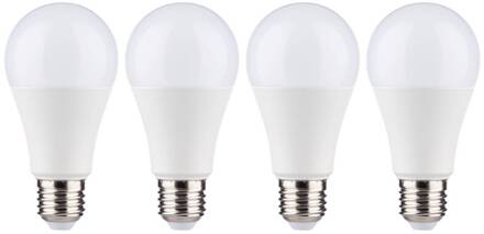 LED lamp E27 12W 2.700K opaal in 4 per pak