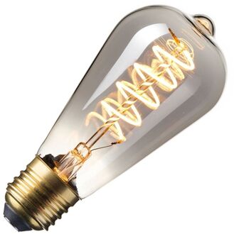 LED-lamp E27 4W - Volglas rustieklamp Titanium dimbaar Grijs