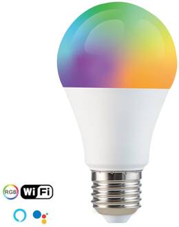 LED lamp E27 8,5W Tuya-app, RGBW, WiFi, dimbaar