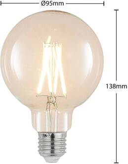 LED lamp E27 8W 2.700K G95 bol helder 3 per set