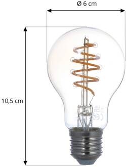 LED lamp, E27 A60 4,9W, slim, helder, amber