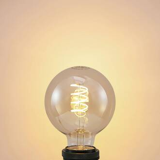 LED lamp E27 G95 4W 2.700 K dimbaar amber